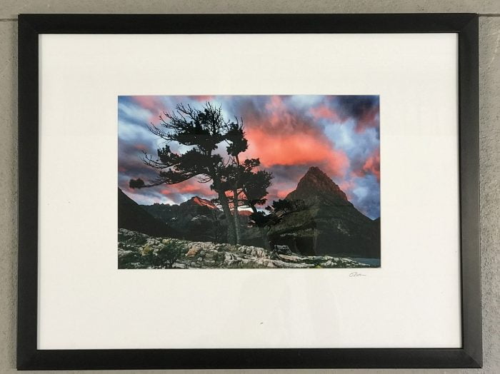 Sunrise at mount Grinnell, Glacier National Park - Framed Fine Art
